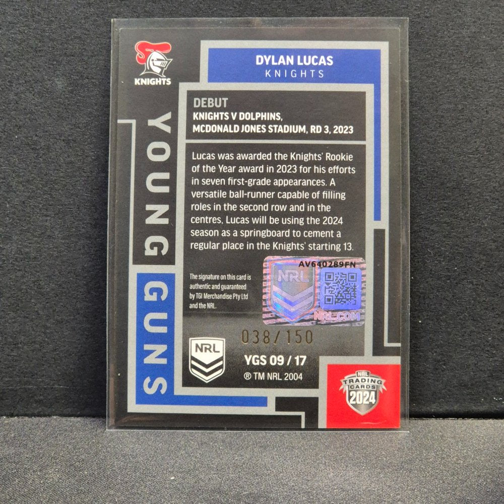 2024 NRL Traders Elite - Young Guns Signature - YGS09- Dylan Lucas