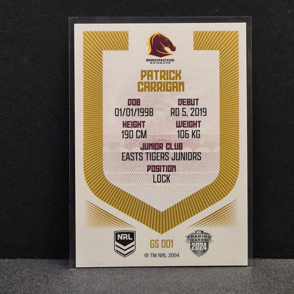 2024 NRL Revolution - Gold Specials - GS001 - Patrick Carrigan