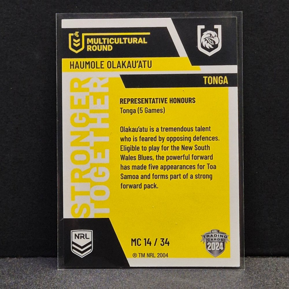 2024 NRL Traders - Multicultural Round - MC14 - Haumole Olakau'atu