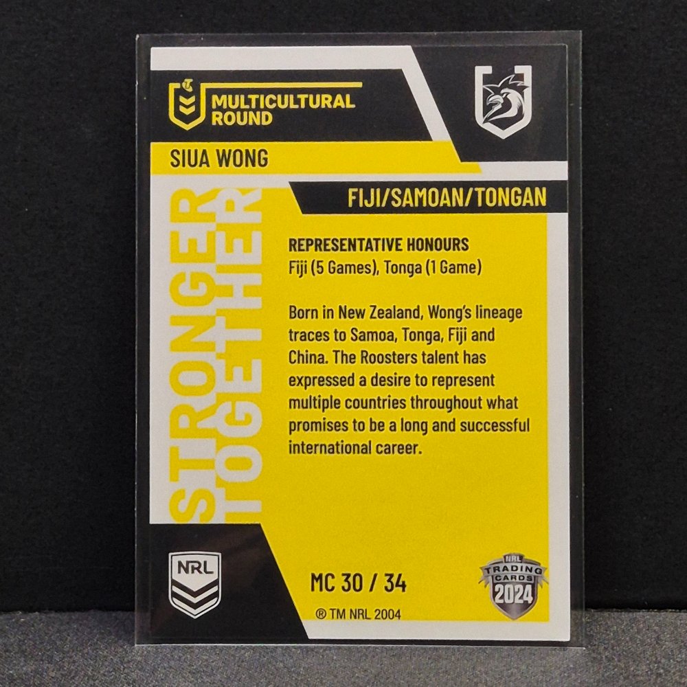 2024 NRL Traders - Multicultural Round - MC30 - Siua Wong
