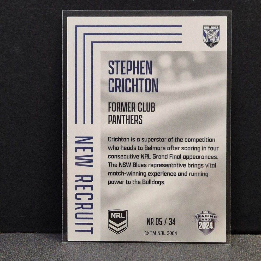 2024 NRL Traders Elite - New Recruit - NR05 - Stephen Crichton