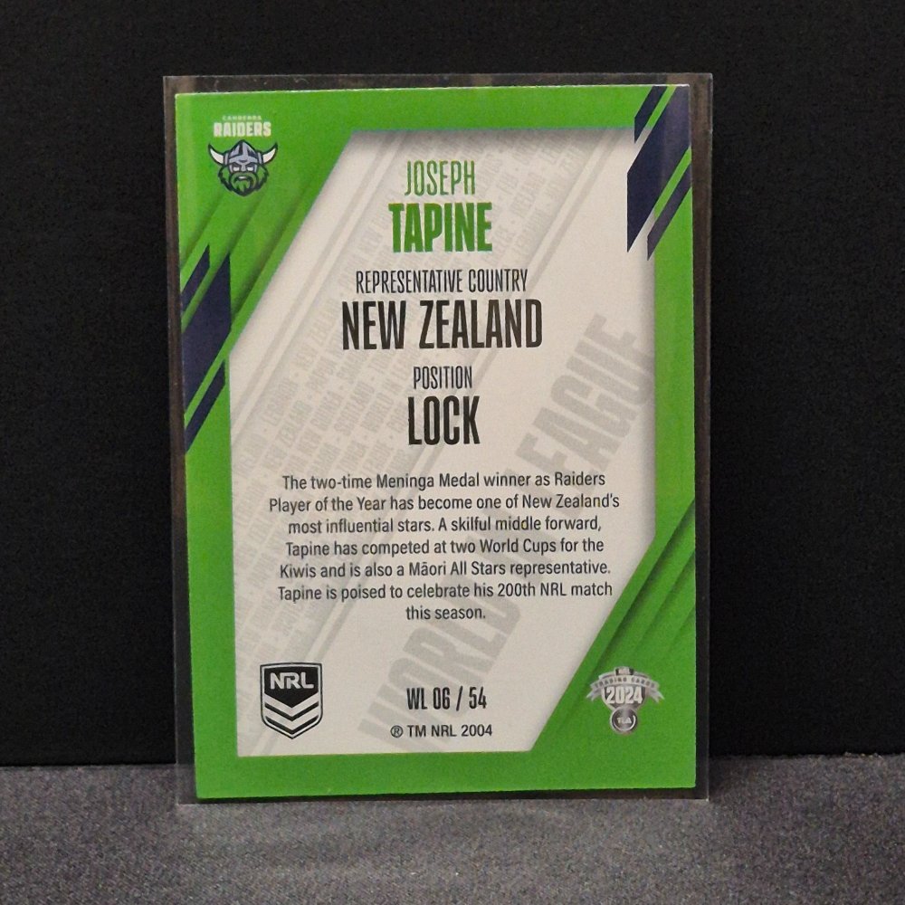 2024 NRL Traders - World in League - WL06 - Joseph Tapine