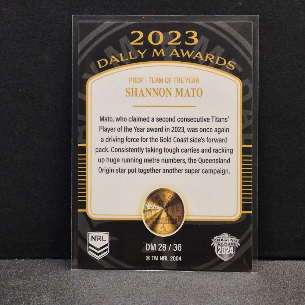 2024 NRL Elite - Dally M Medal - DM28 - Shannon Mato