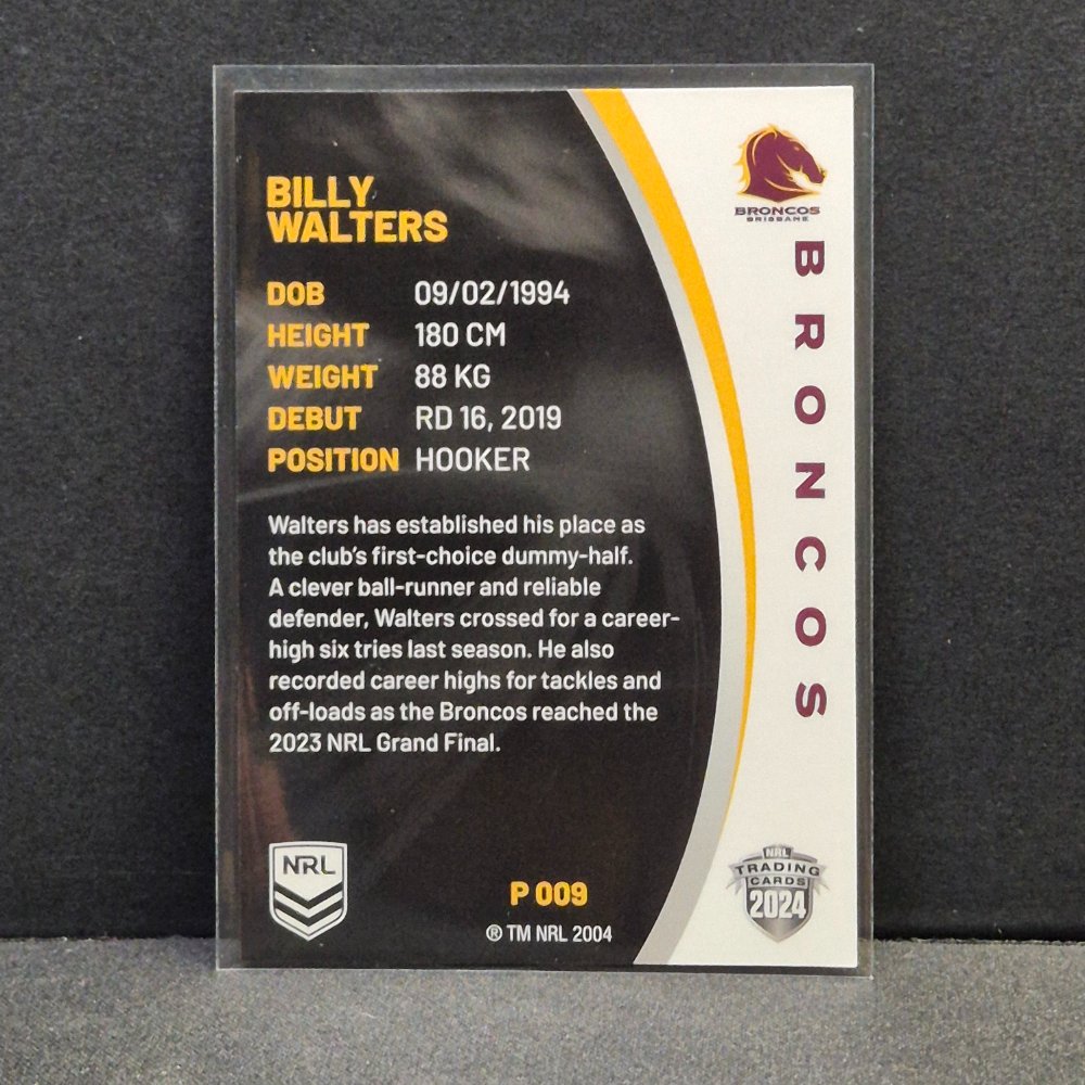 2024 NRL Traders Elite - Silver Specials - P009 - Billy Walters