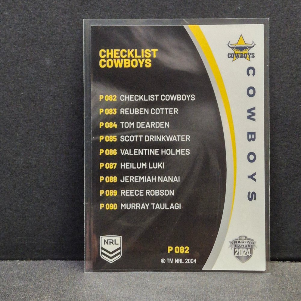 2024 NRL Traders Elite - Silver Specials - P082 - Cowboys Checklist