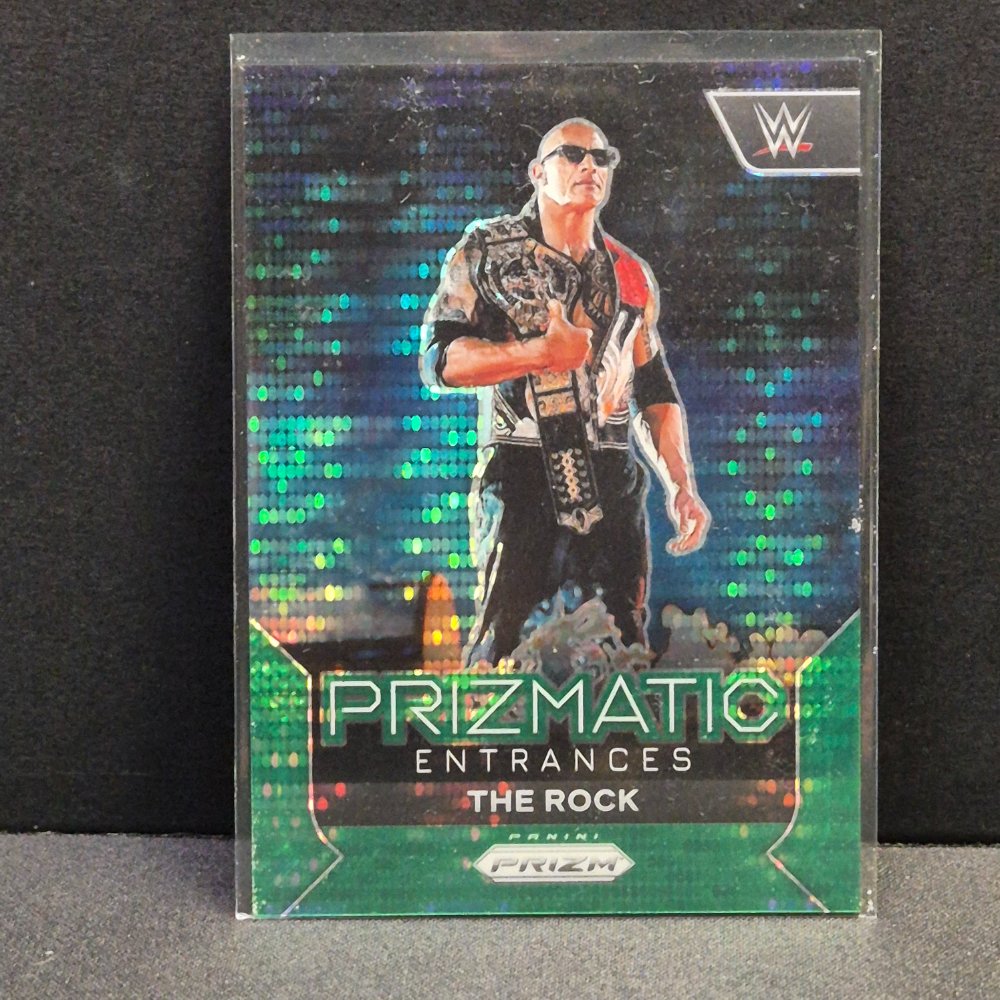 2024 Panini Prizm WWE Prizmatic Entrances Green Pulsar The Rock 05/25