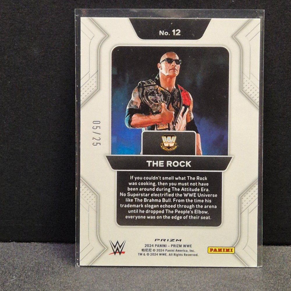 2024 Panini Prizm WWE Prizmatic Entrances Green Pulsar The Rock 05/25
