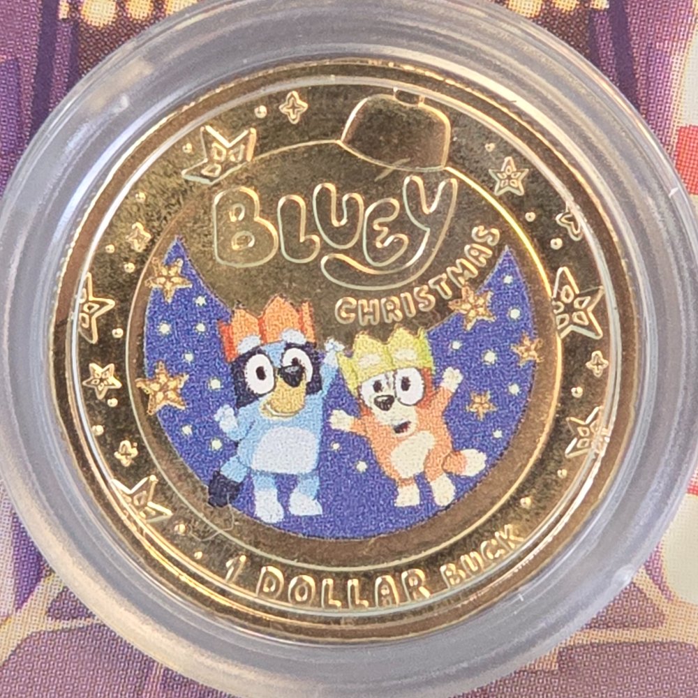 2025 $1 Bluey Christmas AlBr Carded coin