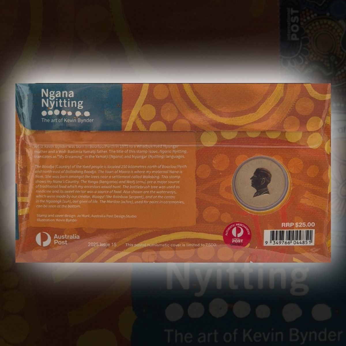 2025 $1 Perth Mint Ngana Nyitting Green Emu PNC