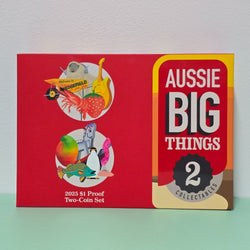 2025 $1 Aussie Big Things 2 AlBr Two Coin Proof Set Front outer box