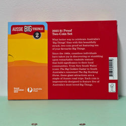 2025 $1 Aussie Big Things 2 AlBr Two Coin Proof Set back of outer box