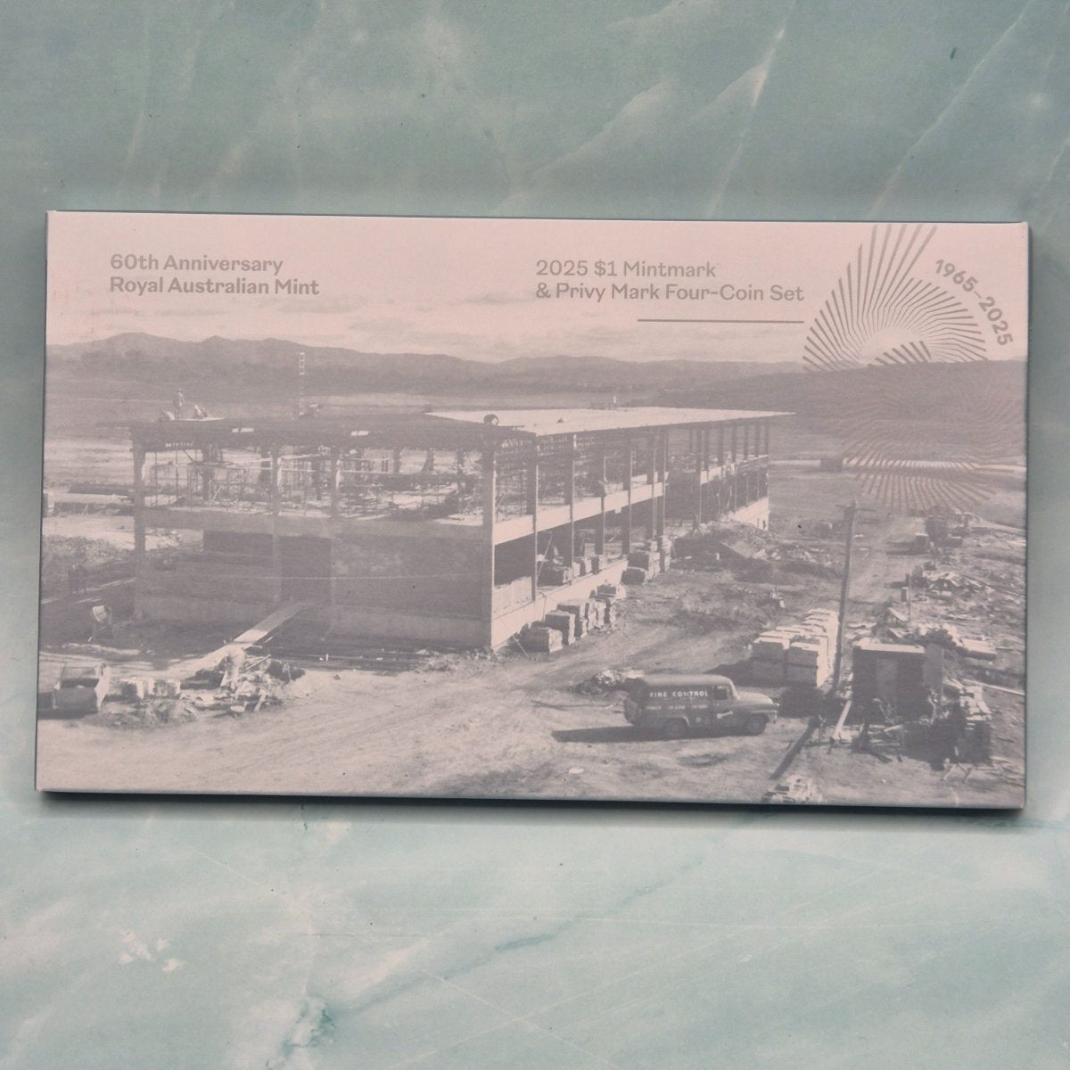 2025 $1 60th Anniversary Royal Australian Mint Mintmark and Privy Mark 4 coin set outer packaging