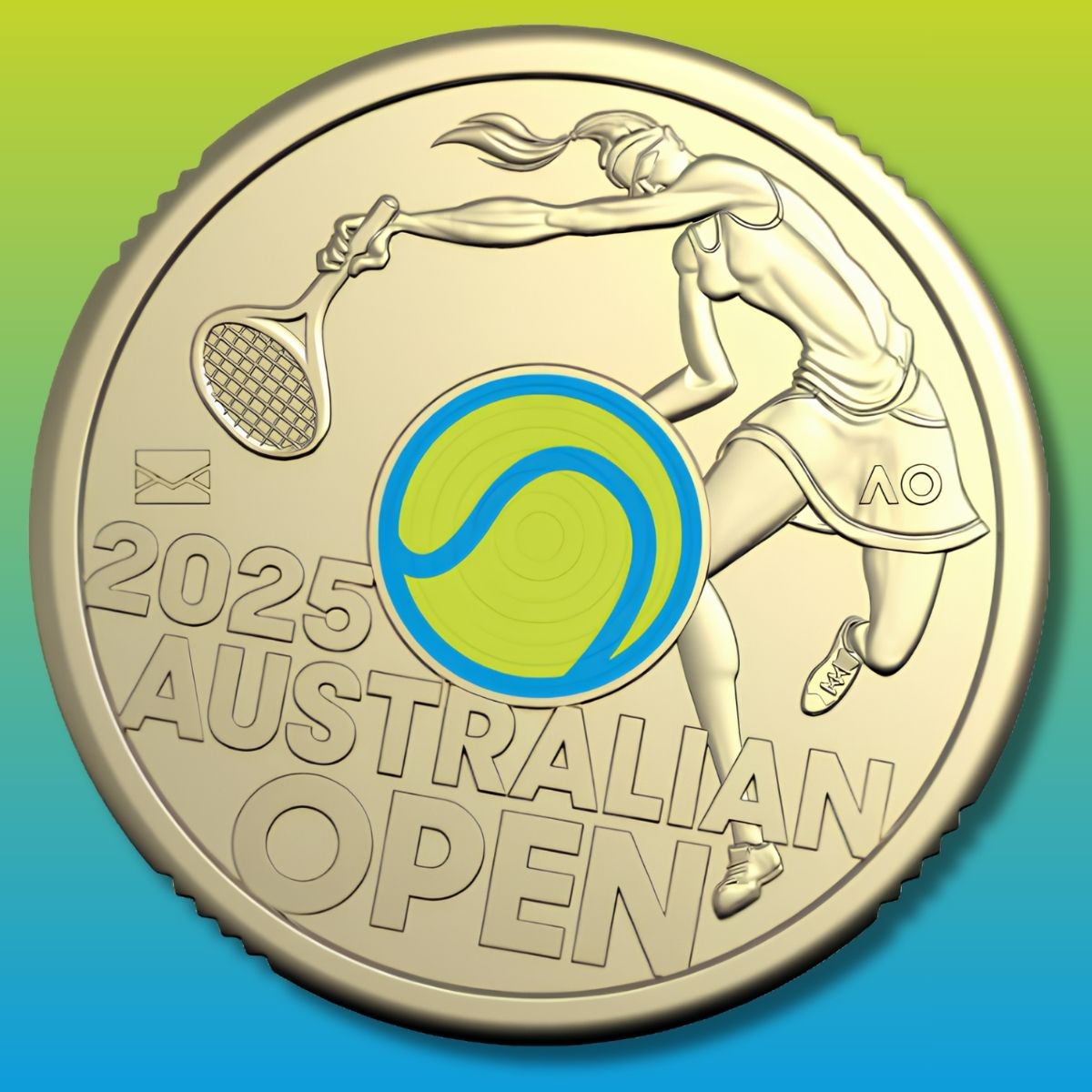 2025 $2 Australian Open Women's Impressions PNC