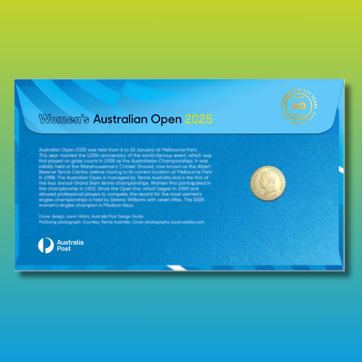 2025 $2 Australian Open Women's Impressions PNC