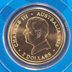 2025 $2 Australian Open Women's Privy Mark Coin with King Charles III effigy - obverse