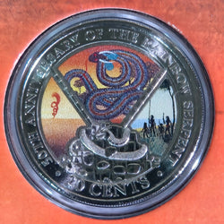 2025 20c The Rainbow Serpent by Dick Roughsey Special Edition Book with bonus collectible coloured twenty cent cupronickel coin reverse