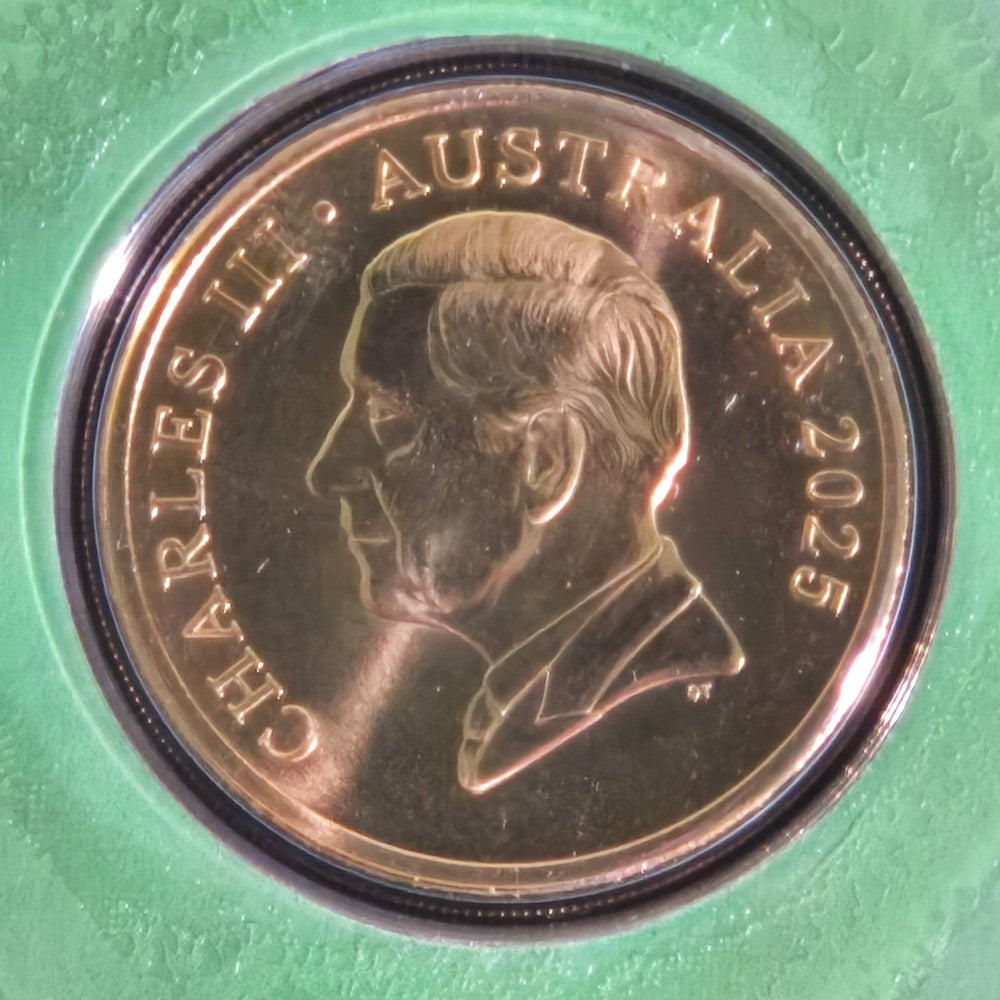 2025 20c The Rainbow Serpent by Dick Roughsey 50th Anniversary Edition with bonus collectible gold-plated coloured coin obverse