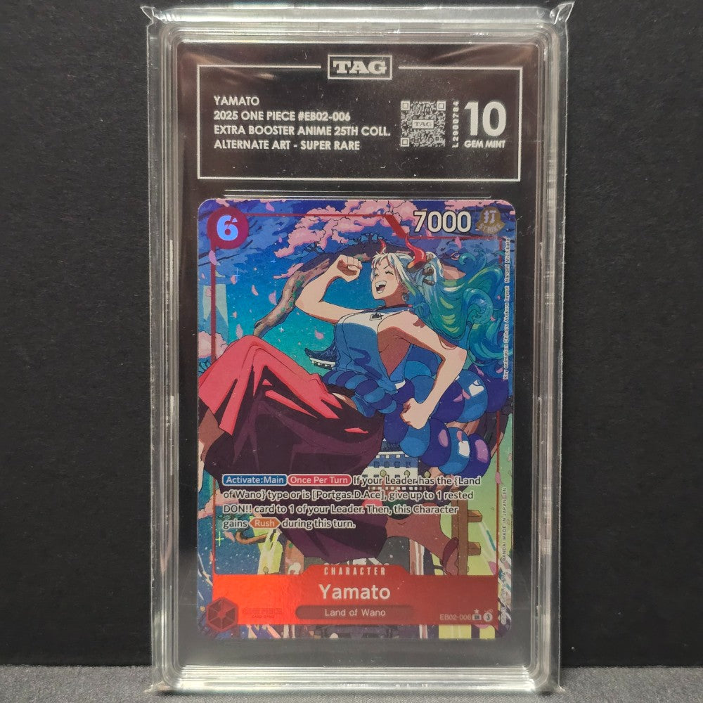 2025 One Piece - Yamato - Alternate Art Super Rare - EB02-006 — TAG Gem Mint 10