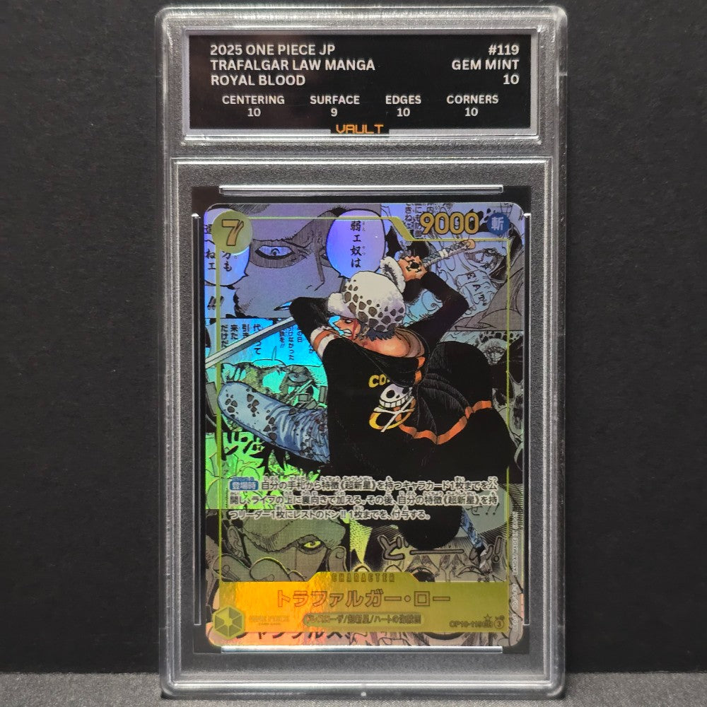 2025 One Piece - Trafalgar Law - Manga - Japanese OP10-119  — Vault Grading Gem Mint 10