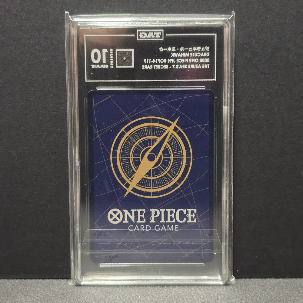 2025 One Piece - Dracule Mihawk - Secret Rare - Japanese OP14-119 — TAG Gem Mint 10