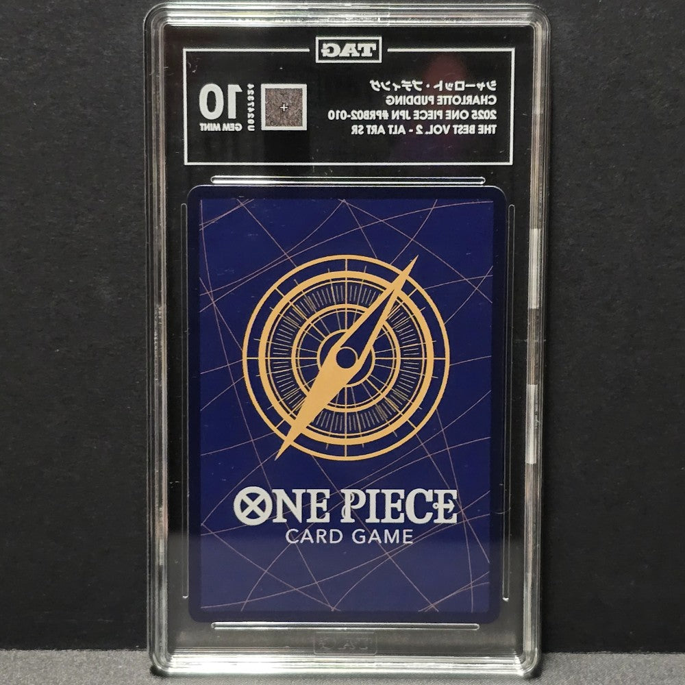 2025 One Piece - Charlotte Pudding - Parallel Super Rare - Japanese PRB02-010 — TAG Gem MInt 10