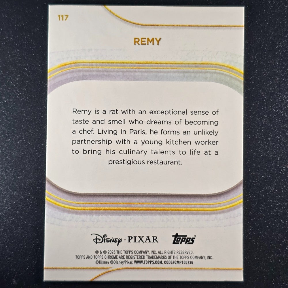 2025 Topps® Chrome Disney Base Card Remy [Ratatouille] #117