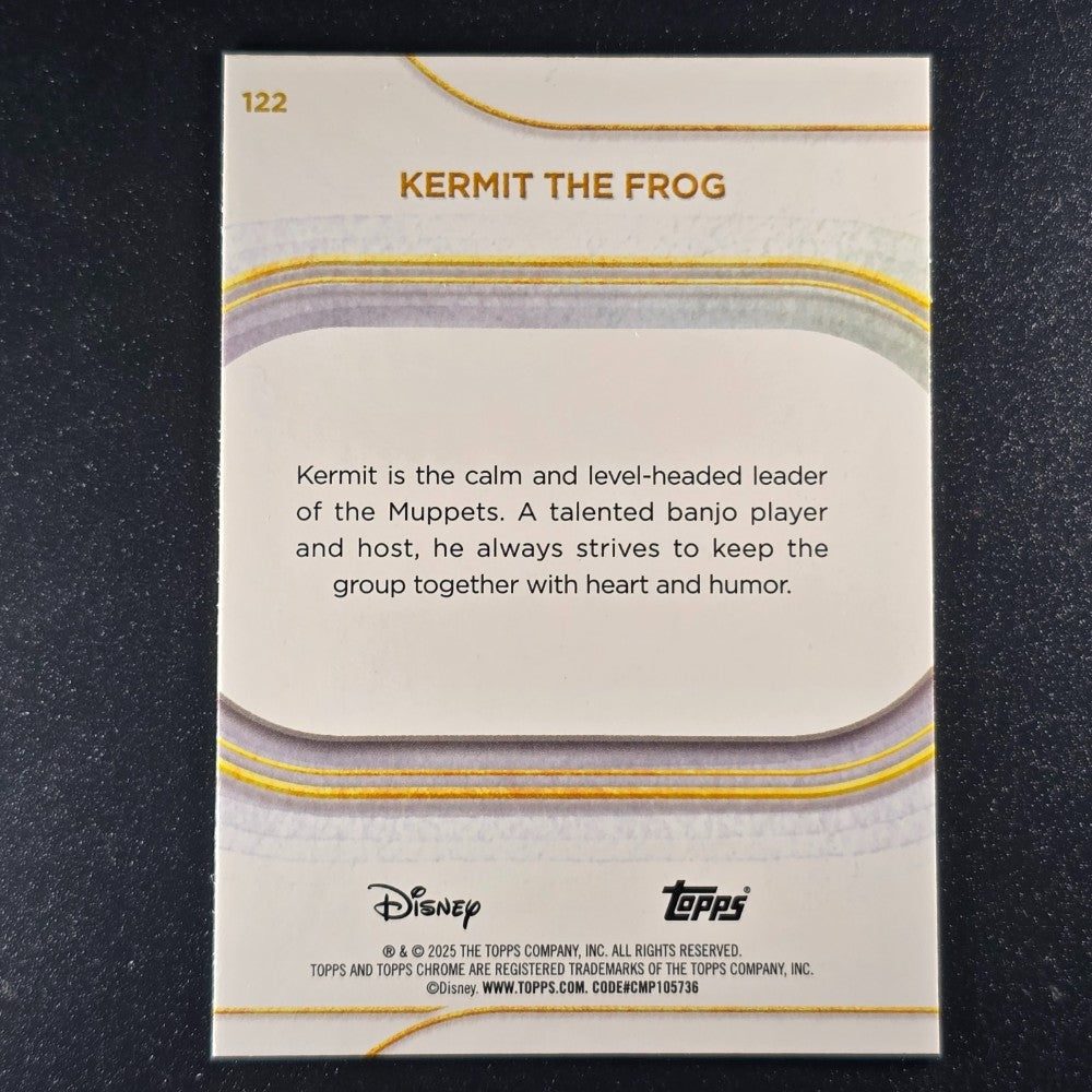 2025 Topps® Chrome Disney Base Card Kermit the Frog [The Muppets] #122