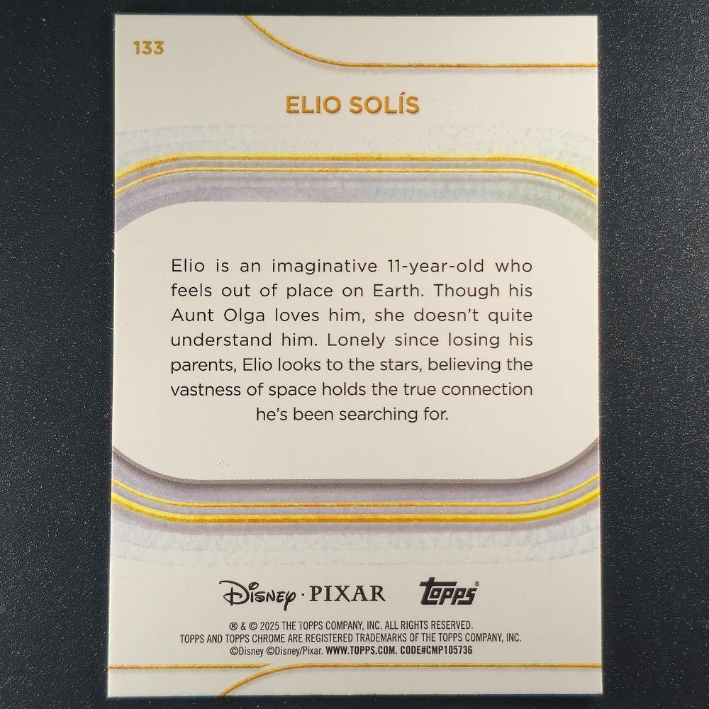 2025 Topps® Chrome Disney Base Card Elio Solís [Elio] #133