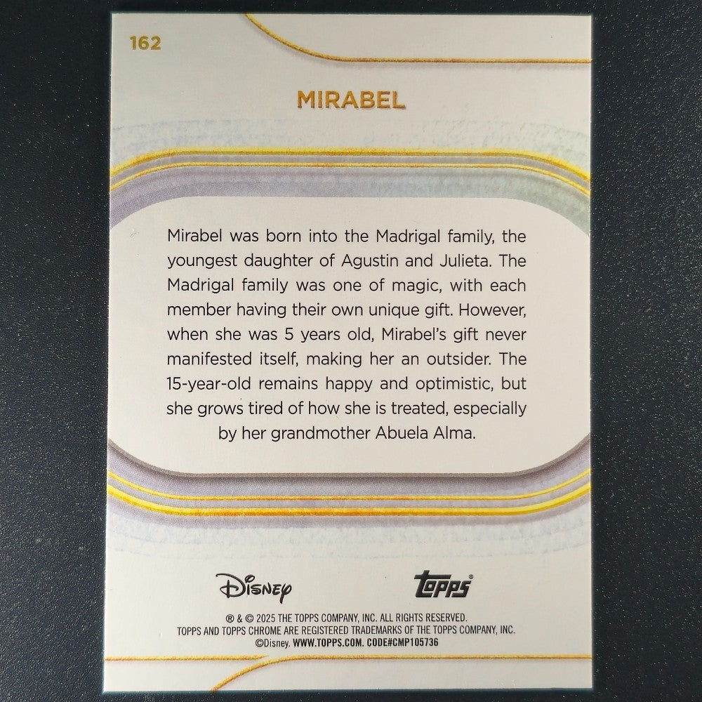 2025 Topps® Chrome Disney Base Card Mirabel [Encanto] #162