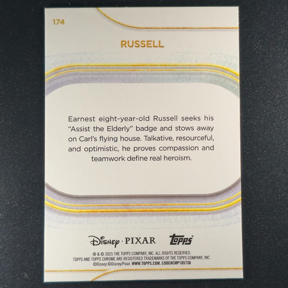 2025 Topps® Chrome Disney Base Card Russell [Up] #174