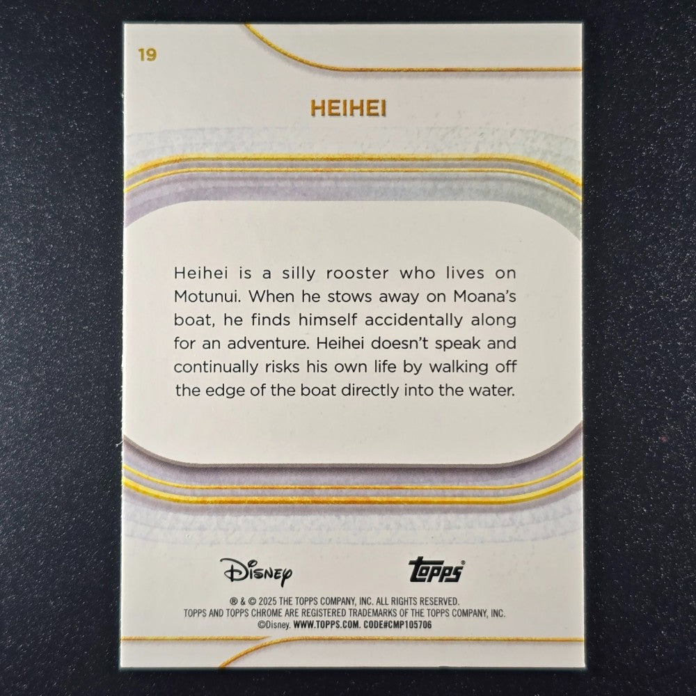 2025 Topps® Chrome Disney Base Card HeiHei [Moana] #19