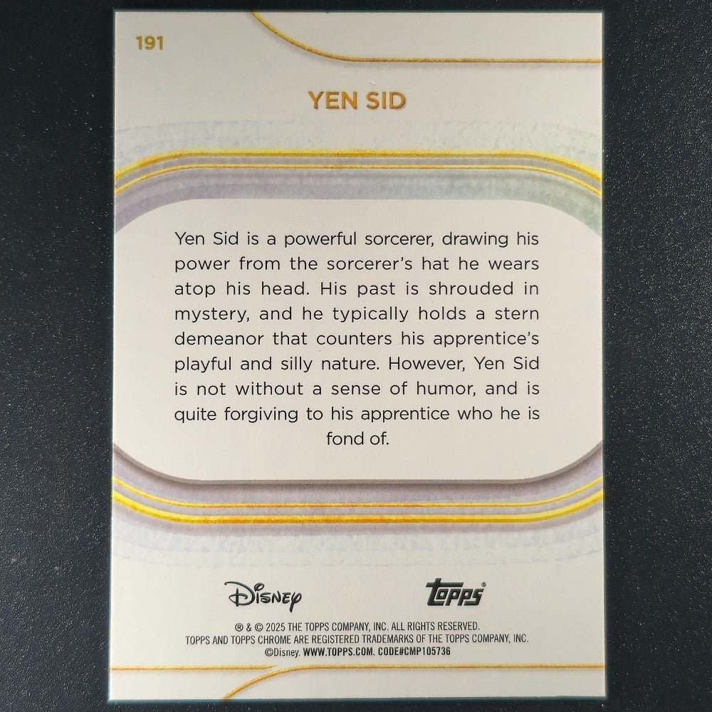 2025 Topps® Chrome Disney Base Card Yen Sid [Fantasia] #191