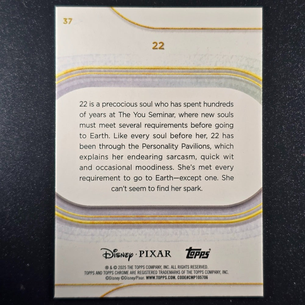 2025 Topps® Chrome Disney Base Card 22 [Soul] #37