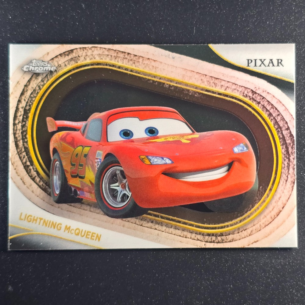 2025 Topps® Chrome Disney Base Card Lightning McQueen #50