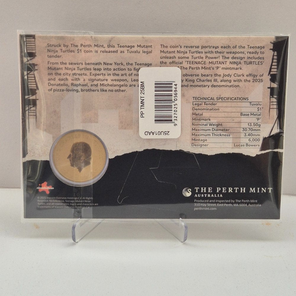 2025 $1 PM Teenage Mutant Ninja Turtles Carded Coin