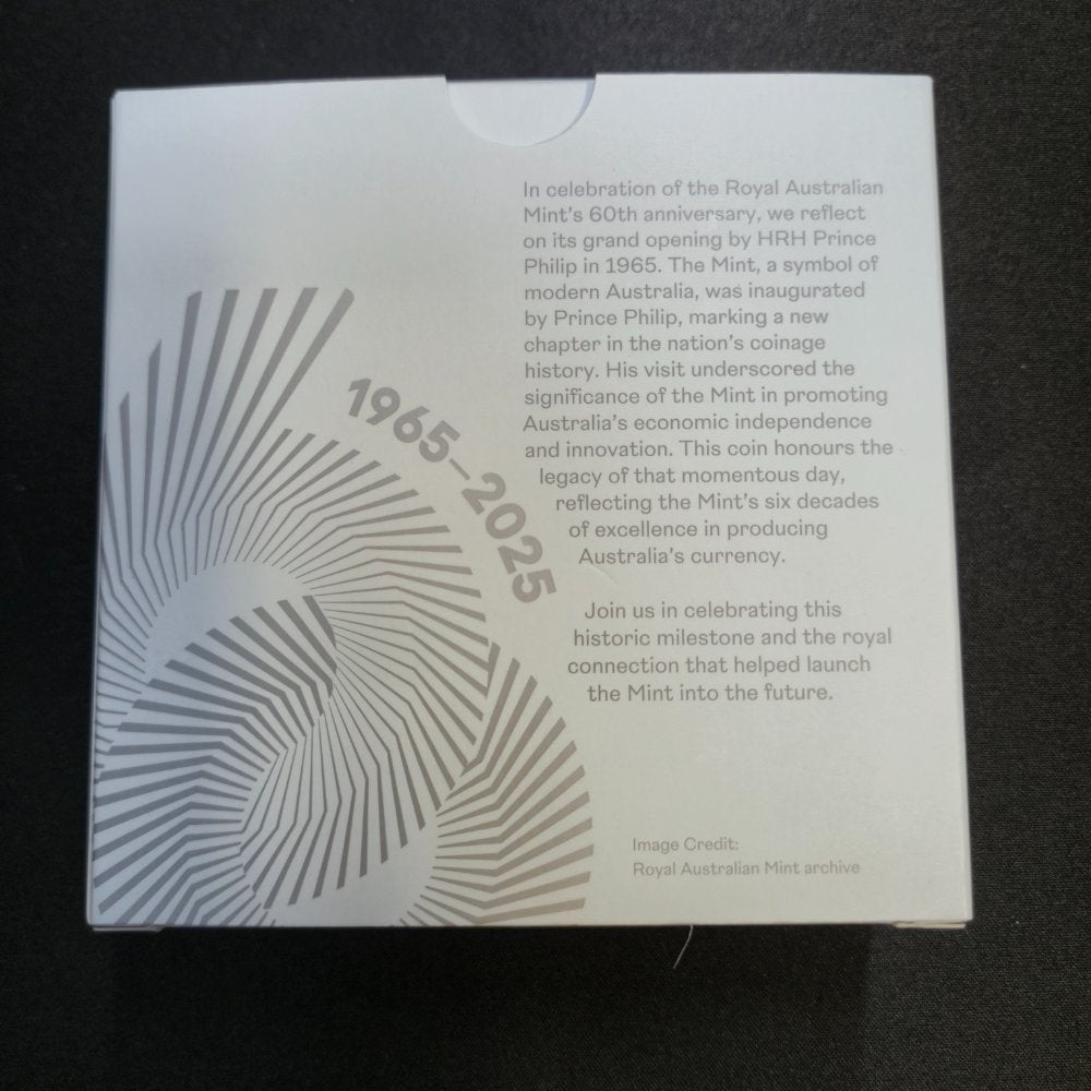 2025 $1 'C' Mintmark 60th Anniversary Royal Australian Mint Fine Silver Proof Coin