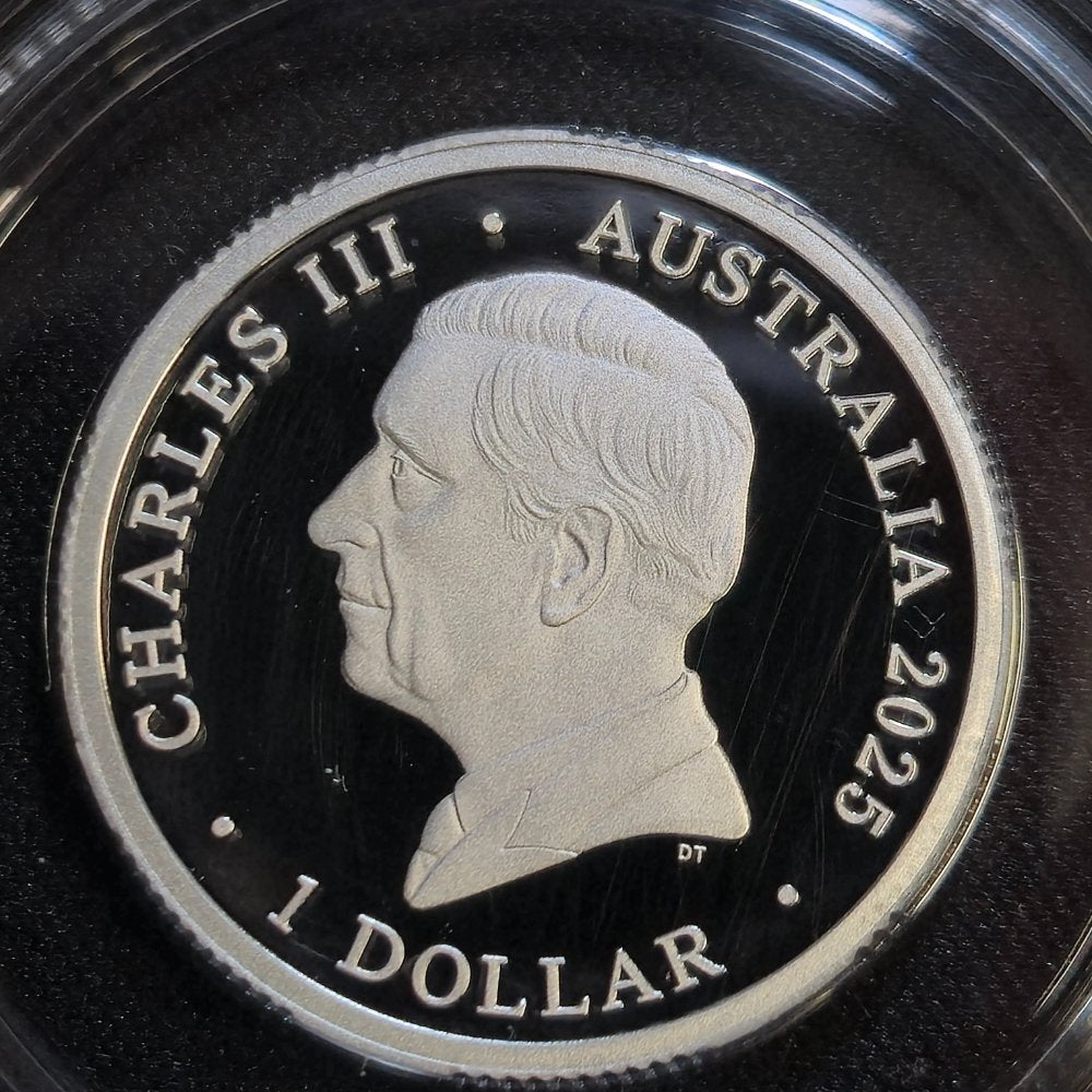 2025 $1 'C' Mintmark 60th Anniversary Royal Australian Mint Fine Silver Proof Coin