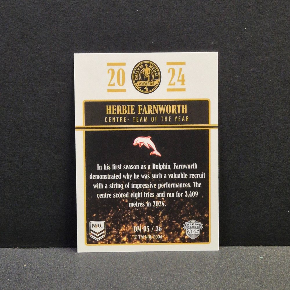 2025 NRL Elite - Dally M Medal - DM05 - Herbie Farnworth