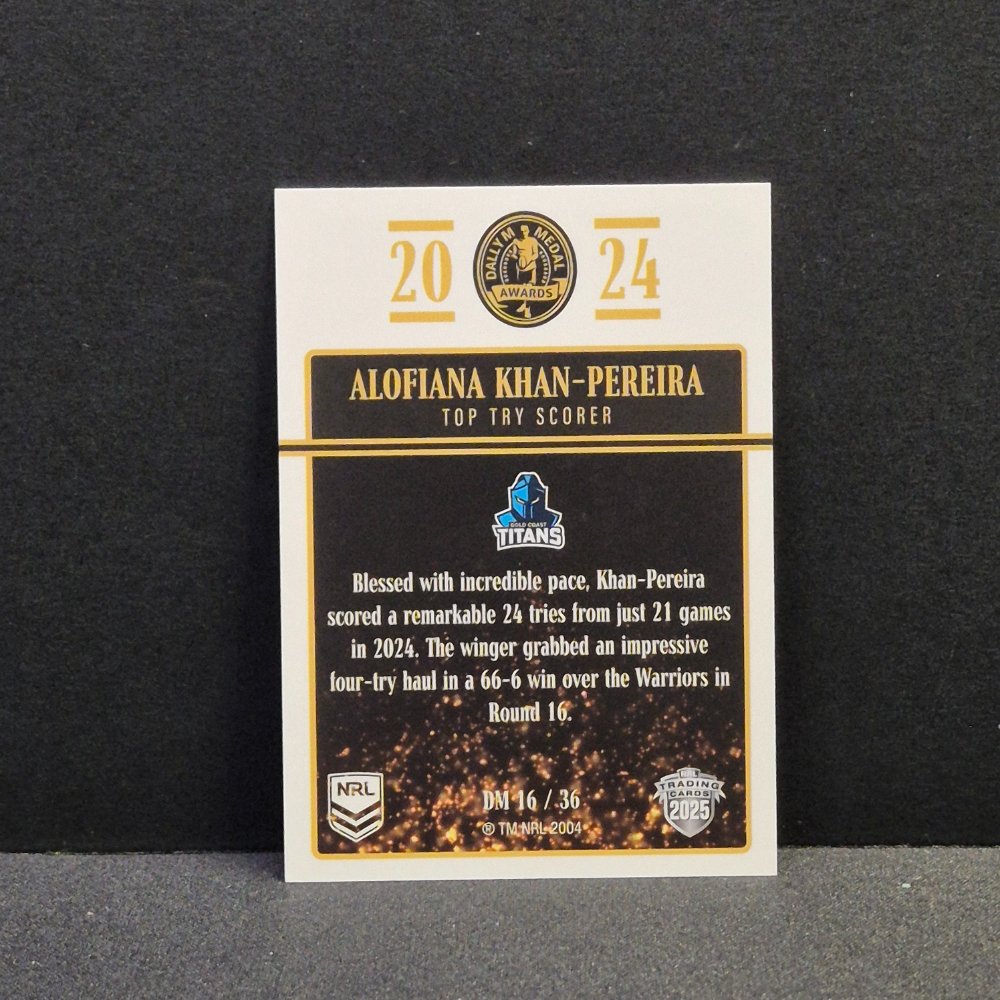2025 NRL Elite - Dally M Medal - DM16 - Alofiana Khan-Pereira
