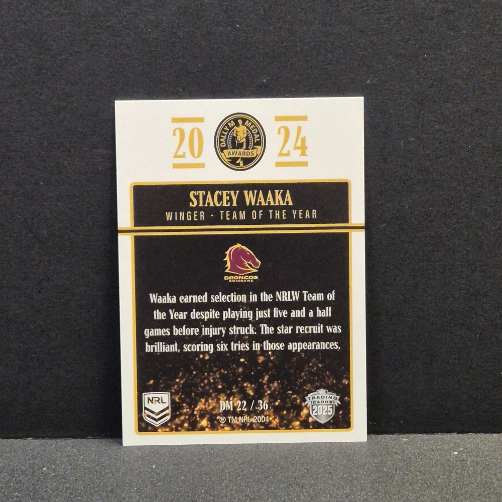 2025 NRL Elite - Dally M Medal - DM22 - Stacey Waaka
