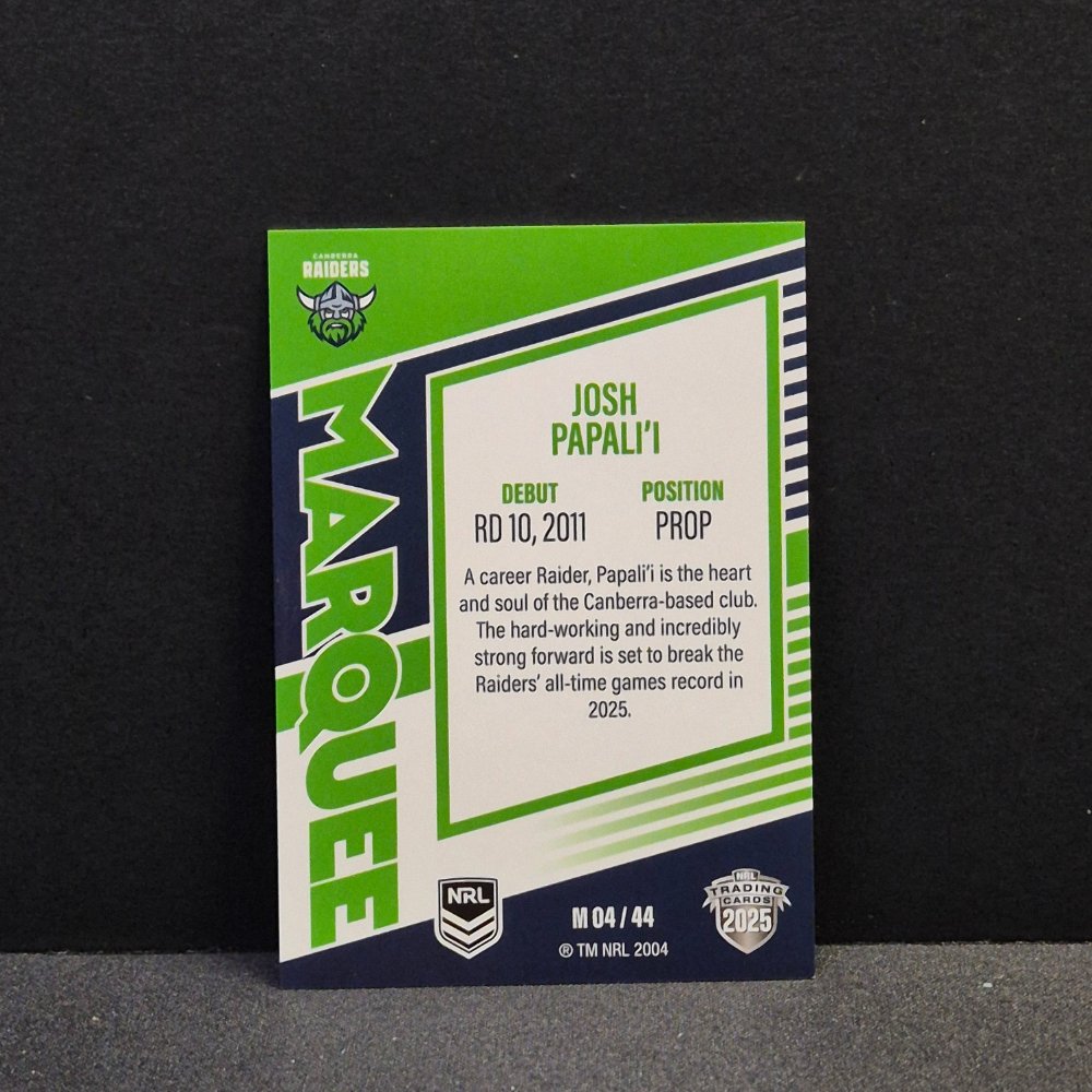 2025 NRL Traders Elite - Marquee - M04 - Josh Papali'i