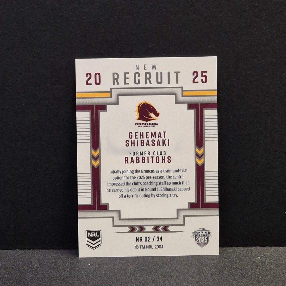 2025 NRL Traders Elite - New Recruit - NR02 - Gehemat Shibasaki