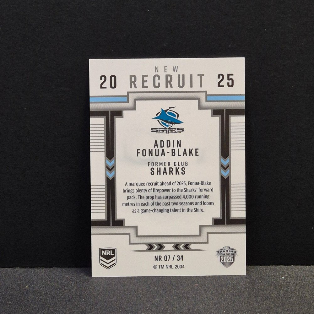 2025 NRL Traders Elite - New Recruit - NR07 - Addin Fonua-Blake
