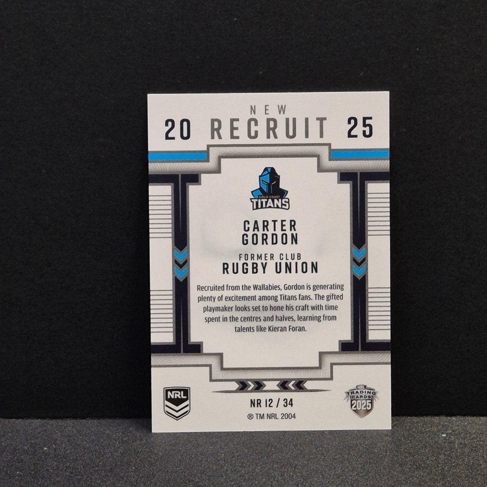 2025 NRL Traders Elite - New Recruit - NR12 - Carter Gordon