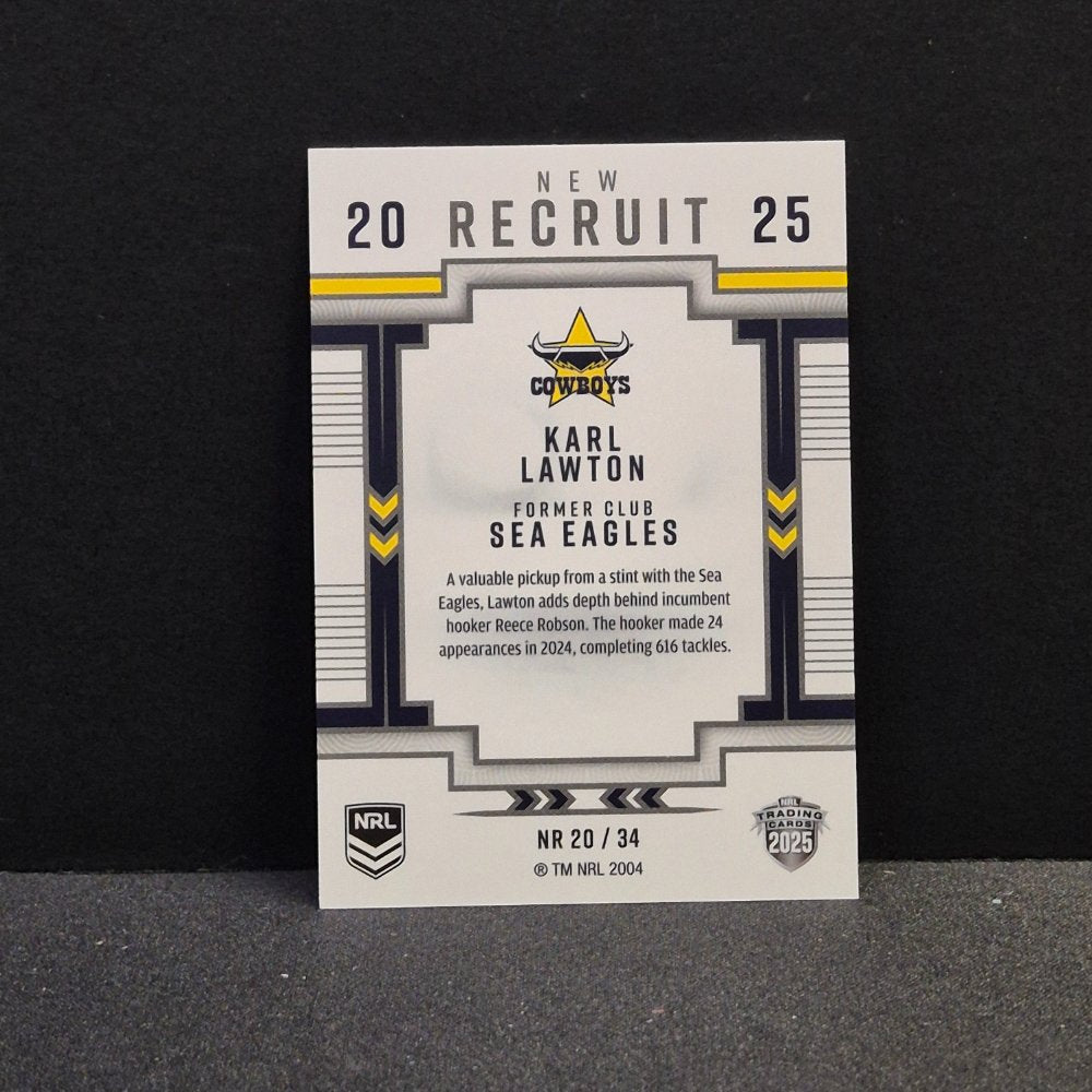 2025 NRL Traders Elite - New Recruit - NR20 - Karl Lawton