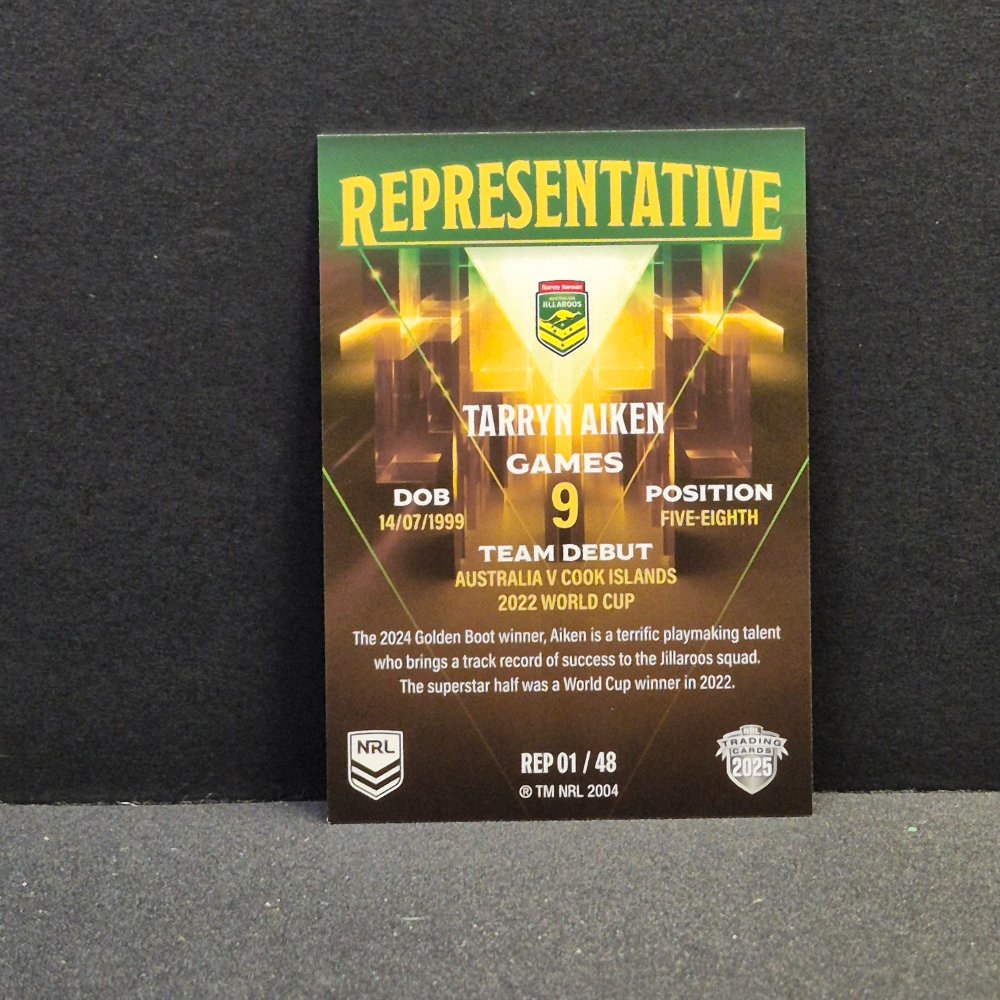 2025 NRL Traders Elite - Representative - REP01 - Tarryn Aiken - Jillaroos