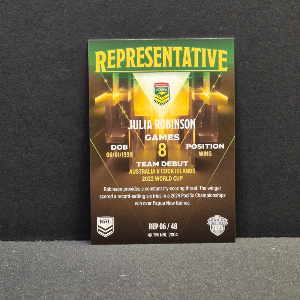 2025 NRL Traders Elite - Representative - REP06 - Julia Robinson - Jillaroos