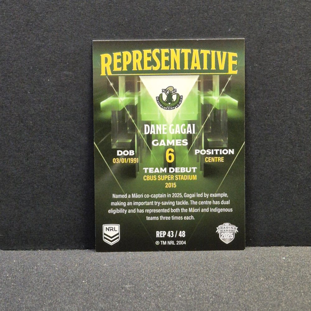 2025 NRL Traders Elite - Representative - REP43 - Dane Gagai - All Stars
