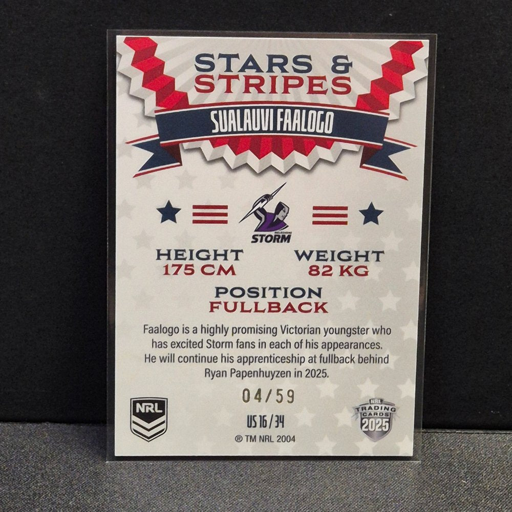 2025 NRL Elite - Stars & Stripes - US16 - Sualauvi Faalogo