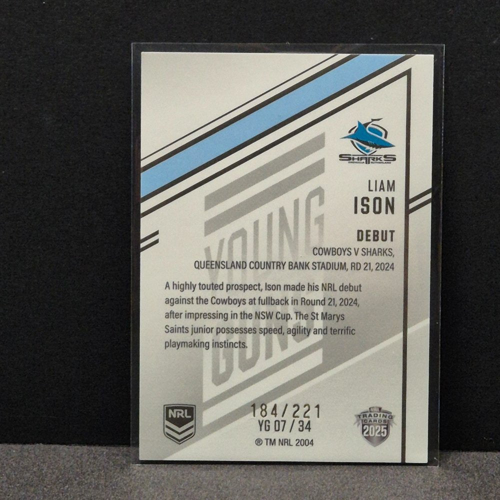 2025 NRL Traders Elite - Young Guns - YG07 - Liam Ison